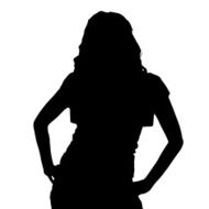 Vector silhouette of a woman N861