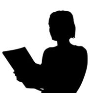 Vector silhouette of a woman N862