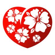 Vector flower heart