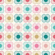 seamless geometric floral dots pattern