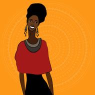 Profile of beautiful African woman N11