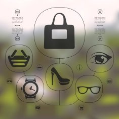 fashion infographic with unfocused background N98