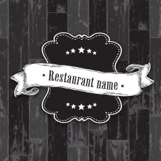 Vintage label on wooden texture Design elements EPS10 N2