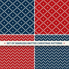 Winter Holiday Seamless Knitted Patterns