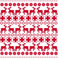 Christmas traditional pattern with deers vector