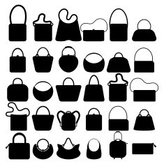 women bags vector silhouette
