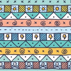 Cute native hand drawn pattern