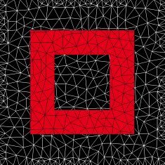 Abstract Design Red Square Vector