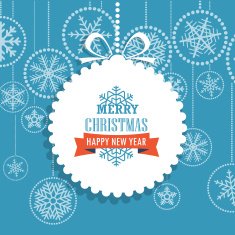 Christmas greeting card with snowflakes N2