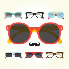 Hipster glasses set N2