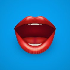 Background of Womans mouth with open lips