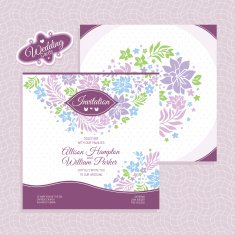 Floral wedding card N8