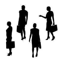 Vector silhouette of a businesswoman N13