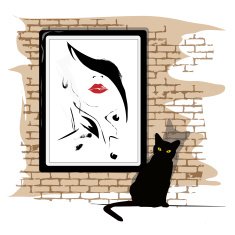 The girl's portrait on a wall N3