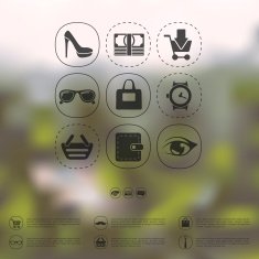fashion infographic with unfocused background N104