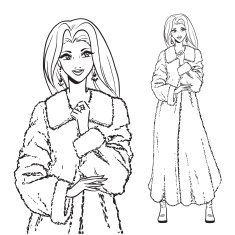 Series - Woman in fur coat N6