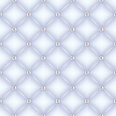 Seamless white quilted background with pearl pins