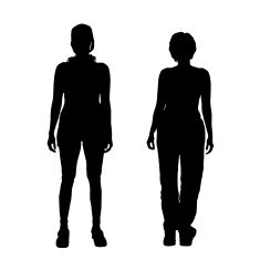 Vector silhouette of a woman N827