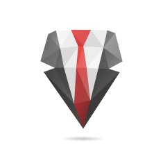 Suit with tie abstract isolated on a white backgrounds N2