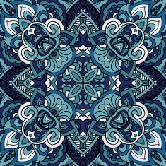 Vector seamless ornamental floral pattern texture