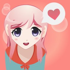 Manga Girl Illustration N14