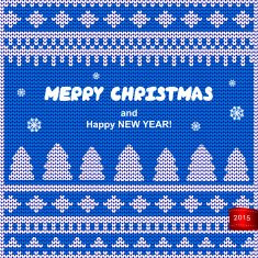 Vector Christmas knitted illustration N3