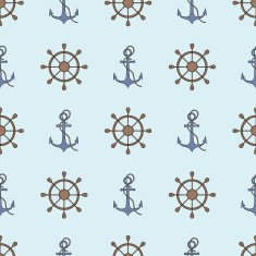 vector pattern with anchor and helm