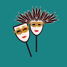 Carnival masks Venice Icon N4