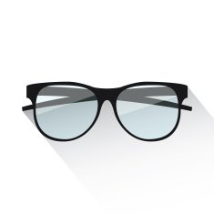 Flat eyeglasses vector illustration isolated on white