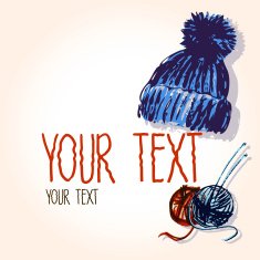 Set of images for the design knitted cap