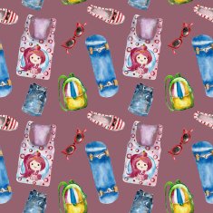 Seamless pattern with summer clothes N3