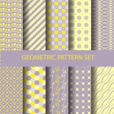 yellow and purple geometric set 2