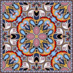 silk neck scarf or kerchief square pattern design N105