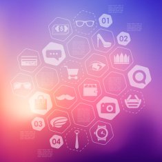 fashion infographic with unfocused background N112