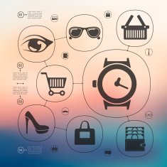 fashion infographic with unfocused background N113