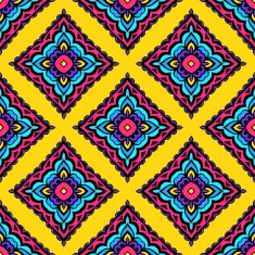 Ethnic Festive Abstract Floral Vector Pattern