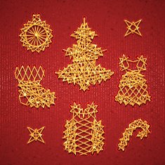 Vector set of Christmass symbols for your design