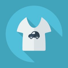 Flat modern design with shadow children's T-shirt N2