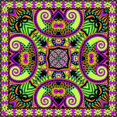 silk neck scarf or kerchief square pattern design N106