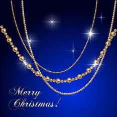 Vector abstract luxury Christmas greeting card with jewelry