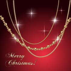 Vector abstract luxury Christmas greeting card with jewelry N2