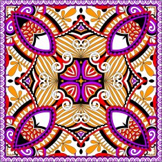 silk neck scarf or kerchief square pattern design N107