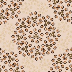 seamless vector pattern of paw footprint-illustration