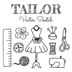 Hand-drawn Tailor Elements