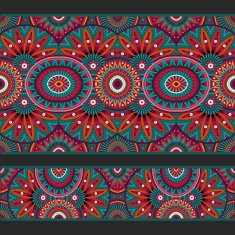 Abstract vector ornamental ethnic seamless stripes