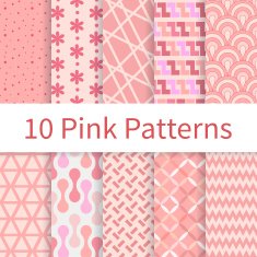 pink vector seamless patterns