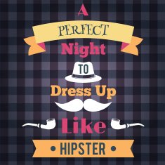 Hipster retro poster N4