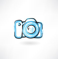 professional camera grunge icon
