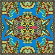 Traditional ornamental floral paisley bandanna Square ornament N83