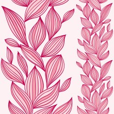 Seamless floral pattern with vertical composition